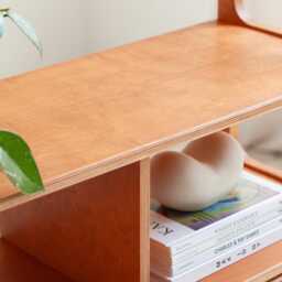 Compact Wall Unit 97 cm With Drawers & Cabinet, Mid Century Storage Bookcase 114 Tall, Wooden, Custom Size - thumbnail 3
