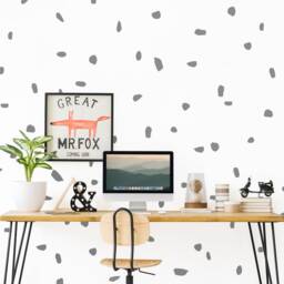 Abstract Paint Daub Wall Decals - Nursery Decals, Polka Dot Stickers, Scandinavian Decor, Kids Room Decor - thumbnail 3