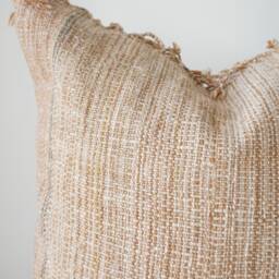 Brown Tribal Hemp Hand Woven Natural Dye Color Pillow Cover - thumbnail 2