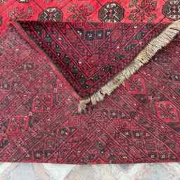 6x9 Khal Mohammadi Afghan Rug - Hand-Knotted Wool Carpet Deep Red Tribal Oriental Design For Living Room Decor Boho Gift - thumbnail 4