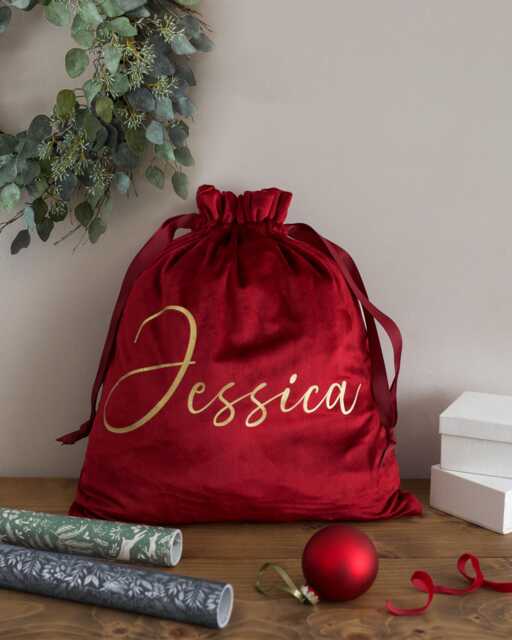 Personalised Santa Sacks, Stockings For Christmas, Gift Bags, Christmas Eve Box Idea, Custom Xmas Gift, Bags, Sacks - image 1
