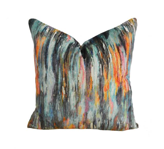 Clarke & - Umbra Multi Sumptuous Designer Velvet Cushion Cover Throw Pillow Home Decor - image 1