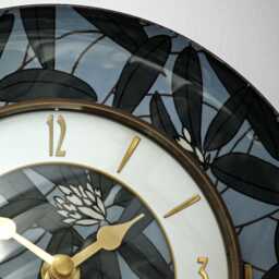 Modern Floral Wall Clock - New 20cm Metal Handmade Vintage Retro Gift Leaf Pattern Off The Clocks - thumbnail 3