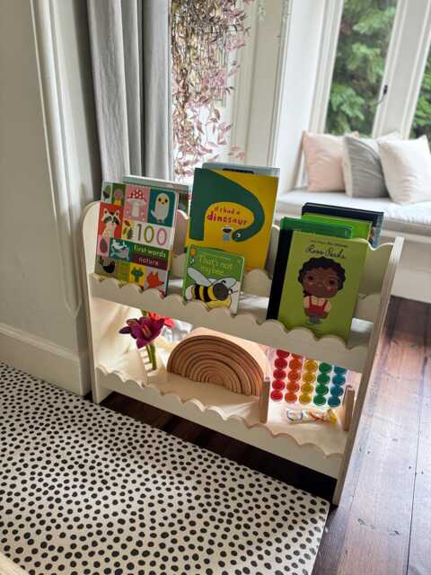 Scalloped Montessori Children's Toy & Bookcase - image 1