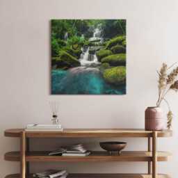 Thailand Waterfall Canvas Print Phu Tub Berk Mountain Green Wall Decor - thumbnail 2
