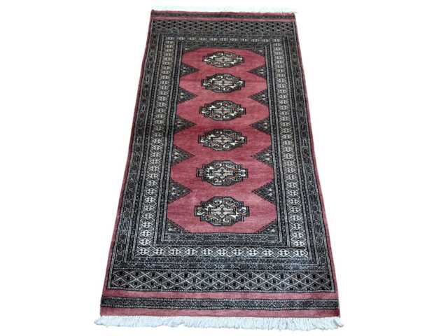 2.6x5 Pink Color Bokhara Rug - 0.80x1.20 Bedroom Luxury Area Turkish Fine Quality Afghan - image 1