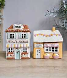 Ceramic House Tealight Holder, Small, 2 Options, Yellow Card Shop, Petal's Florist - thumbnail 1