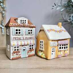 Ceramic House Tealight Holder, Small, 2 Options, Yellow Card Shop, Petal's Florist - thumbnail 3