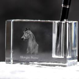 Morgan Horse, Crystal Pen Holder With Souvenir, Decoration, Limited Edition, Collection - thumbnail 2