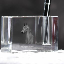 Morgan Horse, Crystal Pen Holder With Souvenir, Decoration, Limited Edition, Collection - thumbnail 3