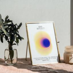Angel Number 666 Gradient Print Aura Energy Spiritual Art - thumbnail 2