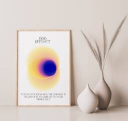 Angel Number 666 Gradient Print Aura Energy Spiritual Art - thumbnail 1