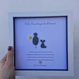 Retirement Gift For Our Friend, Good Luck Present, Pebble Art Picture Framed Poem, Wall Art, Home Decor Gift. Personalised Friend - thumbnail 4