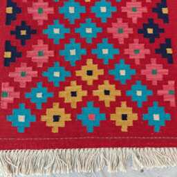Handmade Afghan Kilim Runner Tribal Wool Hallway Rug - 2x13 Ft - thumbnail 2