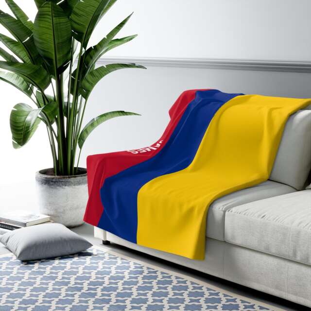 Colombia Flag Blanket, Of Colombia, Custom Personalized Country Gift, Colombia - image 1