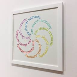 Om Shanti Namaste Yoga Mantra Rainbow Print - thumbnail 2