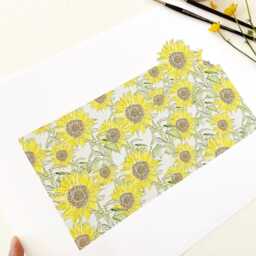 Kansas State Flower Map Watercolor Sunflower - Art Print Wall Graduation Wedding Realtor Moving Gift Lawrence Midwest Floral - thumbnail 2