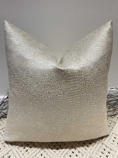 Luxury Cream Textured Pillow Handmade Cushion For Sofa Or Bed Accent - Style 36 - image 1