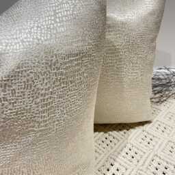 Luxury Cream Textured Pillow Handmade Cushion For Sofa Or Bed Accent - Style 36 - thumbnail 3