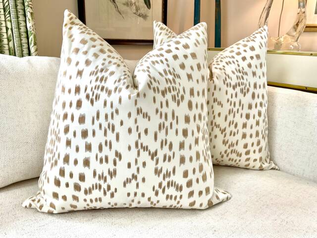 Brunschwig & Fils Les Touches Pillow Cover, Beige White - Backordered June - image 1