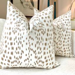 Brunschwig & Fils Les Touches Pillow Cover, Beige White - Backordered June - thumbnail 4