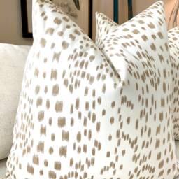 Brunschwig & Fils Les Touches Pillow Cover, Beige White - Backordered June - thumbnail 2
