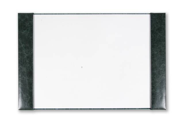 Leather Desk Blotter Military Style Half Demy Size Writing Mat Vintage Italian Hide - image 1