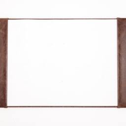 Leather Desk Blotter Military Style Half Demy Size Writing Mat Vintage Italian Hide - thumbnail 4