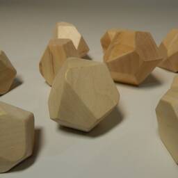 Geometric Wooden Building Blocks Toy Balancing Game Natural Wood Stones Waldorf Materials Montessori Rocks Toys Meditative Balance - thumbnail 3