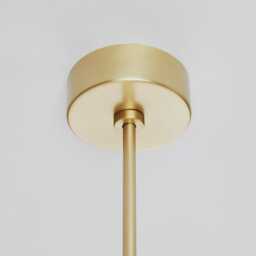 1950S Mid-Century Modern Stilnovo Chandelier - 4-Arm Brass Sputnik Ceiling Light Fixture With Cone Shades - thumbnail 3