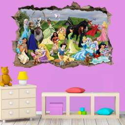 All Princess & Pets Characters Fairies Fantasy Wall Art Sticker Decal Mural Poster Girls Room Decor 1082 - thumbnail 3