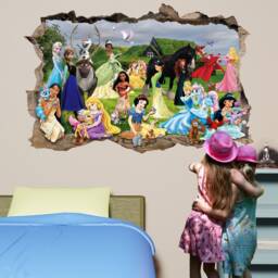 All Princess & Pets Characters Fairies Fantasy Wall Art Sticker Decal Mural Poster Girls Room Decor 1082 - thumbnail 2