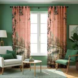 Classic Pink Toile Curtains, Scenic Bird & Floral Print Drapes, French Country Style, Made To Measure Eyelet Or Rod Pocket Curtain - thumbnail 4