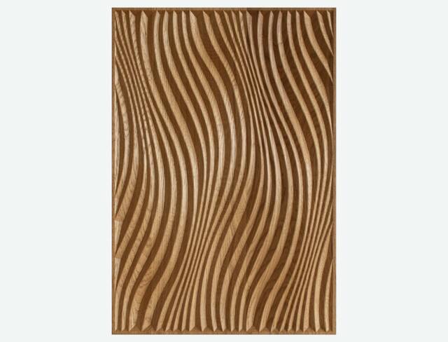 Wall Art Wooden Wall Decor Ocean Waves Accent Minimalist Coastal Living Room Beach House Bedroom Wood Sculpture Housewarming Gif - image 1