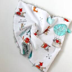 Dream Lovie. Security Blanket. Personalized Lovey. Faux Fur Let's Explore. Mini Baby Minky Shower Gift - thumbnail 2