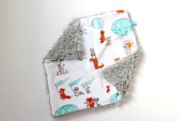 Dream Lovie. Security Blanket. Personalized Lovey. Faux Fur Let's Explore. Mini Baby Minky Shower Gift - thumbnail 1