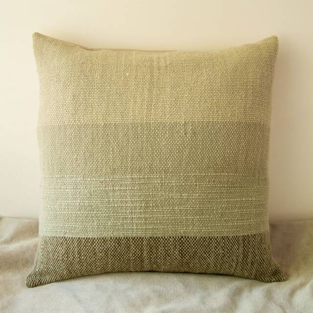 Genesis Pillow Throw Sofa Bed Home Design Square Green Gold Leather - image 1