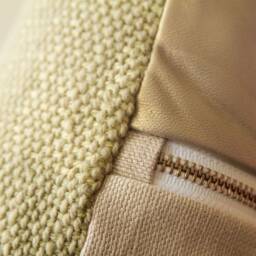 Genesis Pillow Throw Sofa Bed Home Design Square Green Gold Leather - thumbnail 4
