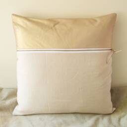 Genesis Pillow Throw Sofa Bed Home Design Square Green Gold Leather - thumbnail 2