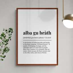 Alba Gu Brath Scottish Phrase Definition Scotland Gift Wall Art Print - thumbnail 2