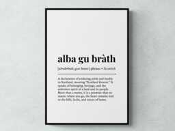 Alba Gu Brath Scottish Phrase Definition Scotland Gift Wall Art Print - thumbnail 1