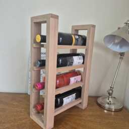 Solid Oak Wine Rack - thumbnail 3