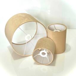New High Quality Upholstery Velvet Fabric Lamp Shade Pendant Light Drum Shape Cloud Cream - thumbnail 3