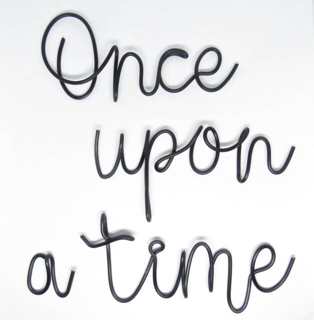 Once Upon A Time Sign Nursery Wall Art, Woodland Decor Wire Words Metal Art Hanging, Boy Room Home Gifts For Kids - image 1
