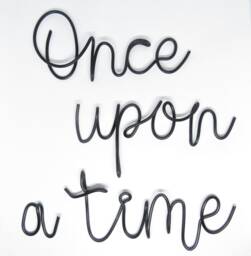 Once Upon A Time Sign Nursery Wall Art, Woodland Decor Wire Words Metal Art Hanging, Boy Room Home Gifts For Kids - thumbnail 1