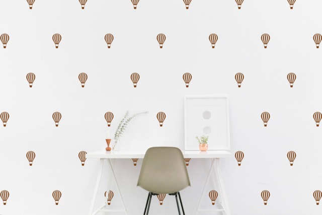 Hot Air Balloon Wall Decal Kids Room Wall Sticker, Nursery, Bedroom Pattern Wallpaper Vinyl Decals Stickers Home Decor - image 1