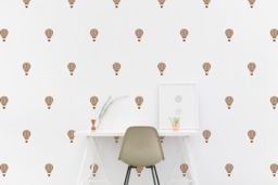 Hot Air Balloon Wall Decal Kids Room Wall Sticker, Nursery, Bedroom Pattern Wallpaper Vinyl Decals Stickers Home Decor - thumbnail 1