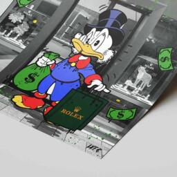 Scrooge Mcduck X Rolex - Poster Art Print Street - Motivational Interior Wall Watch - thumbnail 2