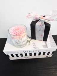 Dahlia Flower Candle - Hand-Poured Coco Soy Sculpted Floral Birthday Gift Luxury Box 40 Hour Burn 220 Grams - thumbnail 1