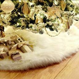 Faux Fur Christmas Tree Snow Drifts - Holiday Decor - thumbnail 4